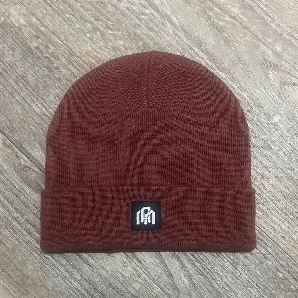 Rust Beanie with Logo Patch